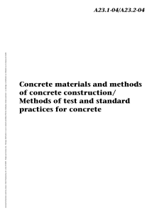 A23.1-04 - Concrete Materials