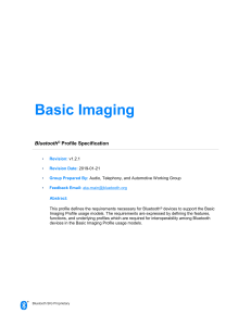 Bluetooth Basic Imaging Profile Specification v1.2.1