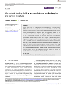 2023 WOOL - VET Critical appraisal of new methodologies and current literature