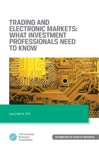 Trading and Electronic Markets