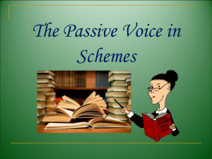 The Passive voice in schemes