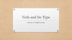 Verb and Its Type