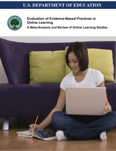 Evaluation of Evidence Based Practices in Online Learning