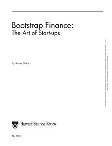 Bootstrap Finance