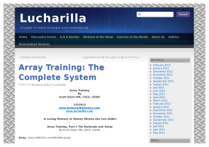 Array Training Lucharilla.com