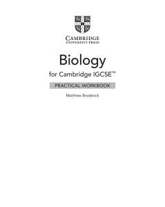 Cambridge IGCSE Biology Practical Workbook 9781108947497book pi