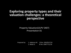 Property types and their valuation challenges