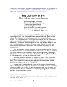 The Question of Evil