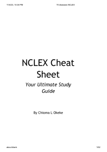 70 diseases NCLEX