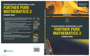 EDEXCEL A Level Further Pure Mathematics 2