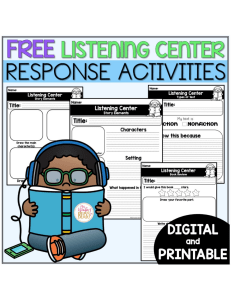 Free Listening Center Activities
