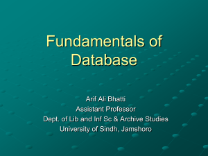 Lecture abt databases