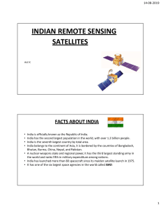 Indian Remote Sensing Satellites information 