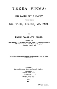 1901-Terra Firma Earth not a Planet-David Scott