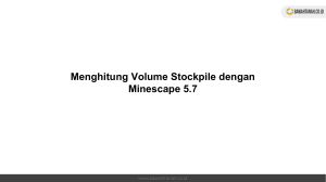 Minescape - Hitung Volume Stockpile