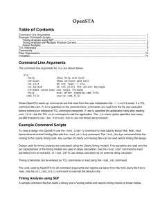 OpenSTA Technical Documentation