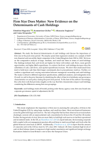 Firm Size Does Matter: New Evidence on the Determinants of Cash Holdings