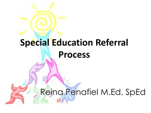 1. Group#10 - Peñafiel. Special Education Referral Process