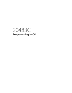 Programming in C# 20483c