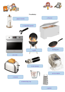 FOOD - COOKING VOCABULARY