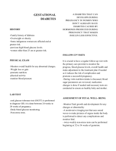 Gestational diabetes pamphlet