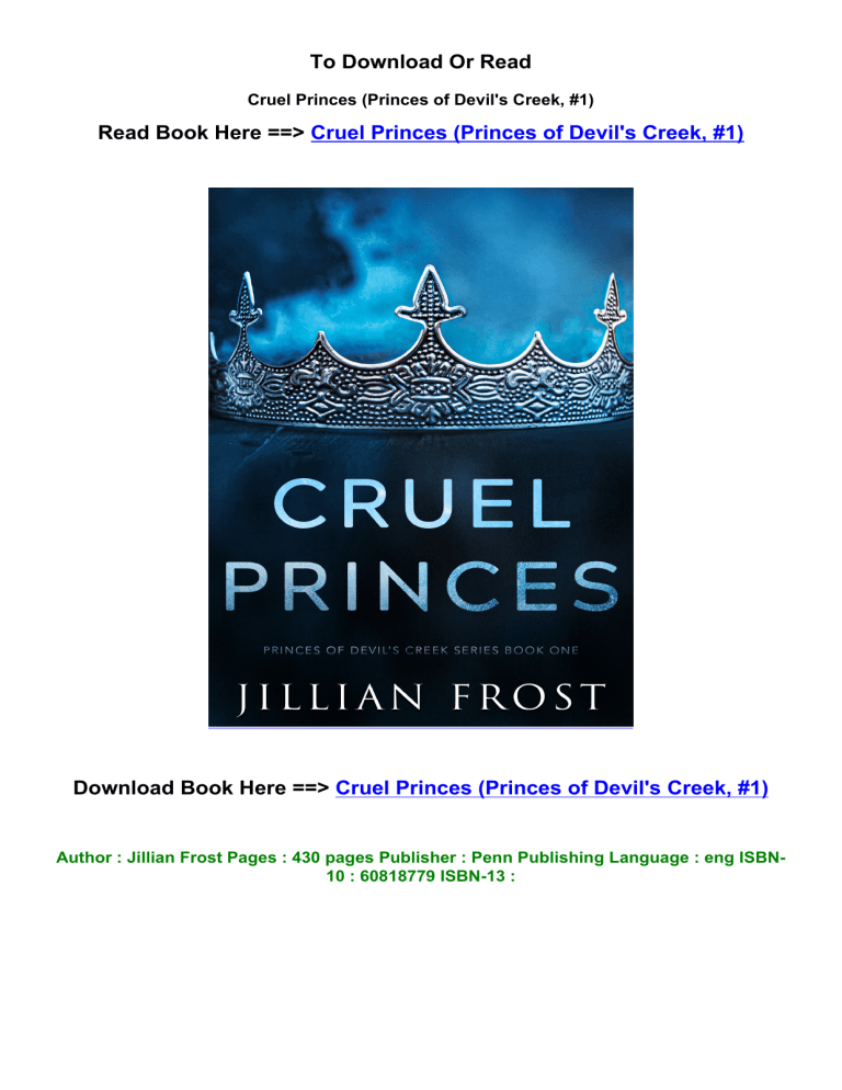 Cruel Princes (Princes of Devil's Creek)