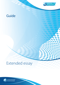 Guide Extended essay