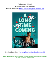 A Long Time Coming (Cane Brothers, 3) main image 0