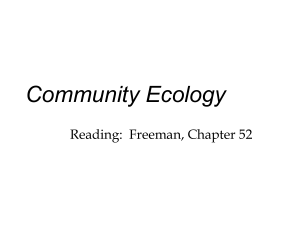 Community Ecology (1)