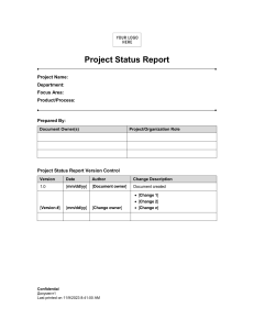 Project-Status-Report-Template