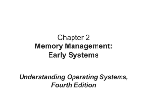 Chapter 2 Memory Management: Early Systems