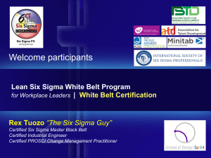 White Belt PPT Slides- Six Sigma PH- 13SEP2020