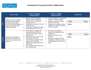 assessing teacher collaboration at your school framework