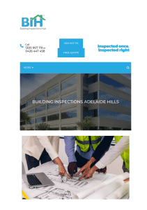 Building Inspections Adelaide Hills