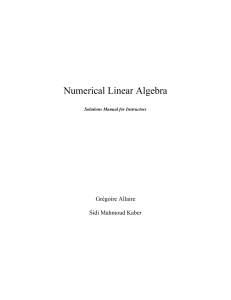 Numerical Linear Algebra  (Instructor Solution Manual, Solutions)-Springer (2007)