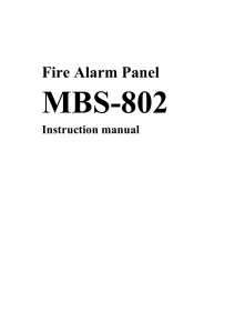 Fire Alarm Panel MBS-802 manual 20006  eng V7.1