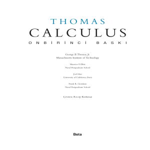 1Thomas Calculus 11Ed(Tr) Single