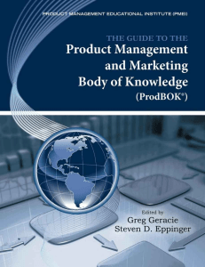 Product management and marketing body of knowledge