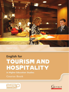 English for Tourism and Hospitality in Higher Education Studies Course Book