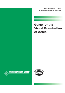 Guide for Visual Examination of Welds