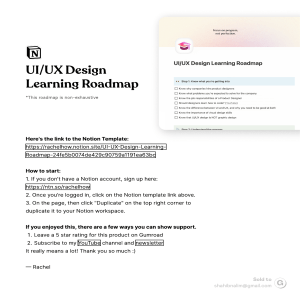 Instructions UIUX Design Learning Roadmap
