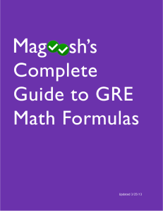 Magoosh GRE Math Formula eBook