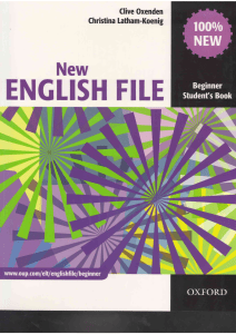New English File Beginner Student s Book