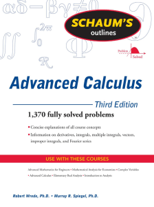 Schaums Outline of Advanced Calculus Thi