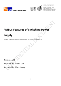 Specification PMBus Features of Switching Power Supply For R1C A04