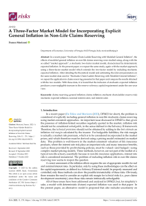 A Three-Factor Market Model for Incorporating Explicit General Inflation in Non-Life Claims Reserving. 