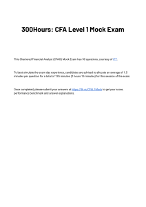 Free CFA Level 1 Mock Exam (300Hours)