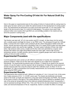 Water Spray For Pre-Cooling Of Inlet Air For Natural Draft Dry Cooling