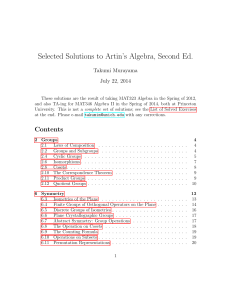 Algebra - Artin [Solution]