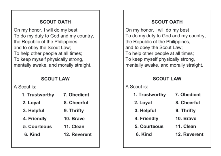 Scout Oath And Law Principles Of Scouting